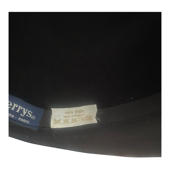 ?? Burberry Made in England 100% Black Wool Fedora Hat main image 7